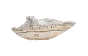 Phillips Collection Cast Onyx Bowl - Handcrafted Decorative Centerpiece with Realistic Veining for Elegant Home Décor Faux Finish, Medium PH106695