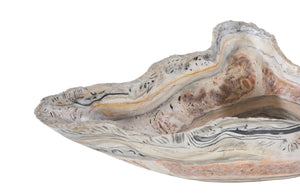 Phillips Collection Cast Onyx Bowl - Handcrafted Decorative Centerpiece with Realistic Veining for Elegant Home Décor Faux Finish, Medium PH106695
