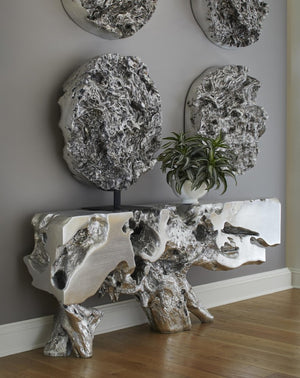 Phillips Collection Cast Resin Root Swirl Wall Sculpture Antique Silver Organic Modern Large Art PH107122
