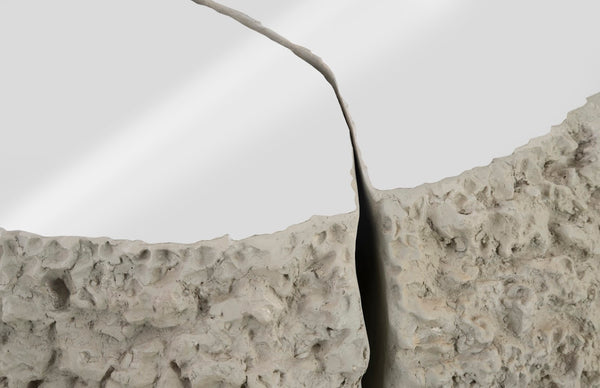 Phillips Collection Split The Difference Coffee Table - Modern Ash Resin Design Inspired By Tectonic Forces And Nature Gray,Silver Resin Ph107156