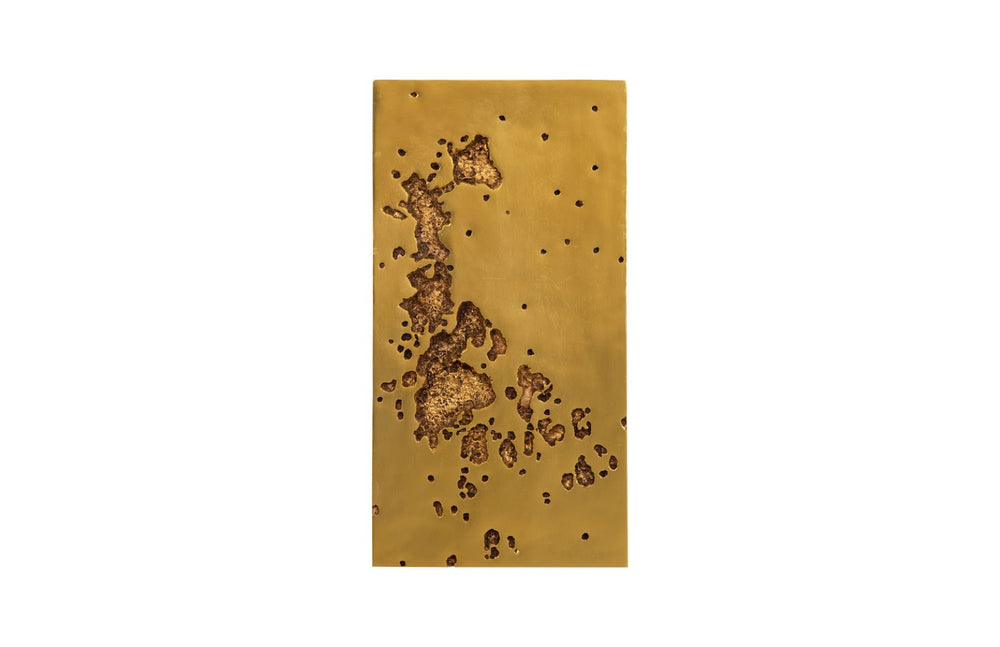 Phillips Collection Splotch Rectangular Gold Wall Art - Modern Lunar-Inspired Accent for Elegant Home Décor Display PH107318