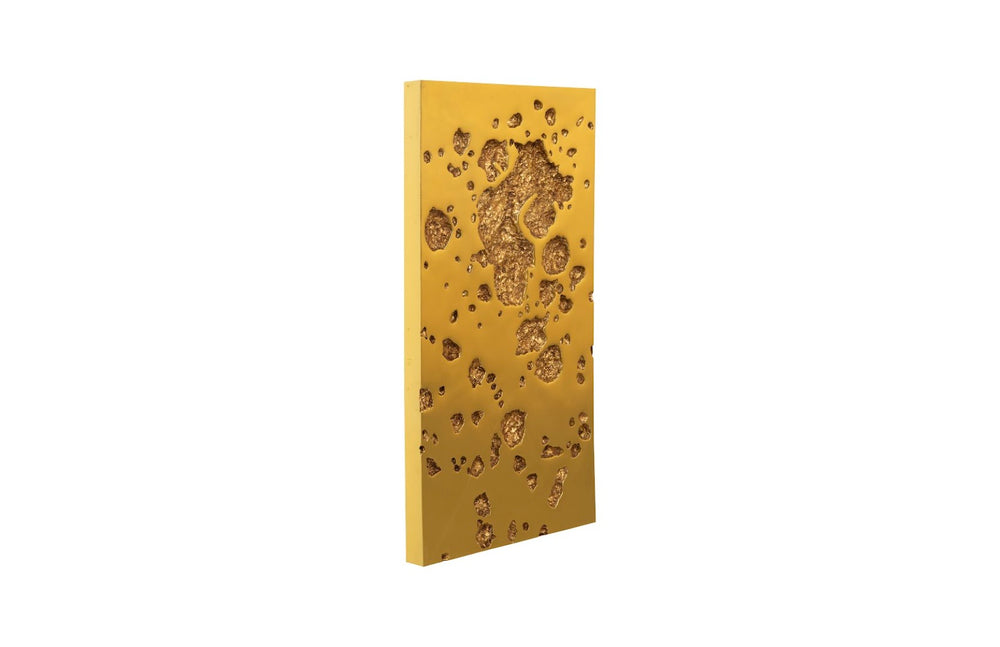Phillips Collection Splotch Rectangular Gold Wall Art - Modern Organic Accent with Lunar Texture for Stunning Decor PH107320