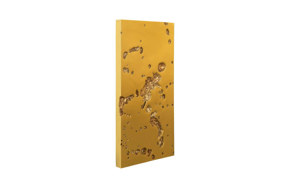 Phillips Collection Splotch Rectangular Gold Wall Art - Modern Organic Accent with Lunar Texture for Stunning Decor PH107321