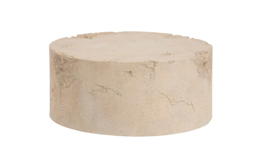 Phillips Collection Formation Coffee Table - Stylish Off-White Roman Stone Design, Durable, Weather-Resistant Centerpiece PH108493