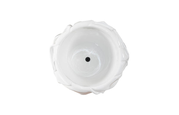 Phillips Collection Drape Planter - Hypnotizing Composite Design With Elegant Fabric-like Texture For Modern Spaces White Resin Ph108835