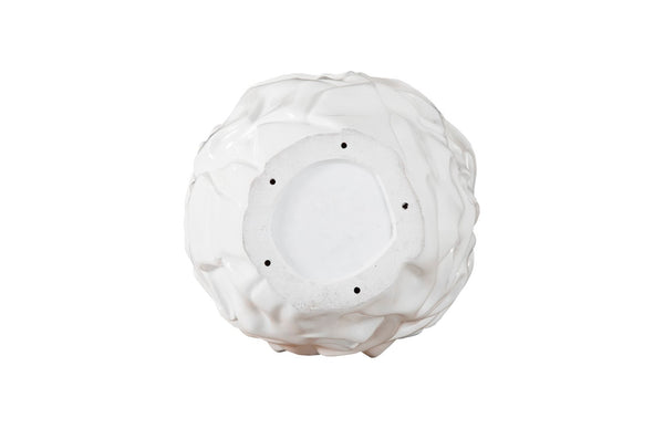 Phillips Collection Drape Planter - Hypnotizing Composite Design With Elegant Fabric-like Texture For Modern Spaces White Resin Ph108835