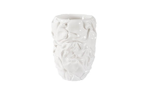 Phillips Collection Drape Planter - Hypnotizing Composite Design With Elegant Fabric-like Texture For Modern Spaces White Resin Ph108835