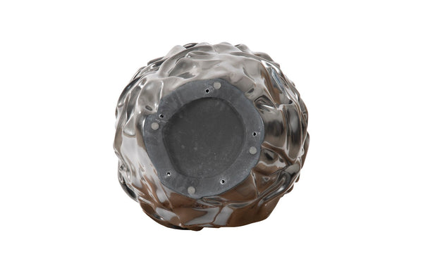 Phillips Collection Drape Planter - Modern-Organic Artful Design with Sculptural Texture for Indoor Plant Arrangements Liquid Silver PH108836