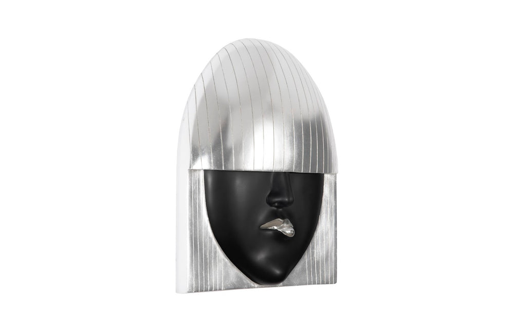 Phillips Collection Fashion Faces Wall Art - Chic Resin Décor Piece With Striking Style To Elevate Your Space Elegantly Black,Silver Resin Ph109379