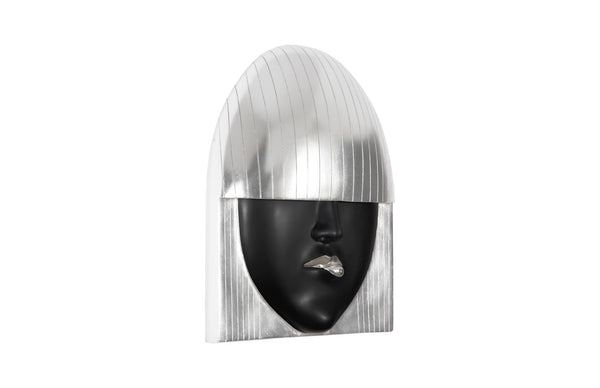 Phillips Collection Fashion Faces Wall Art - Chic Resin Décor Piece With Striking Style To Elevate Your Space Elegantly Black,Silver Resin Ph109379