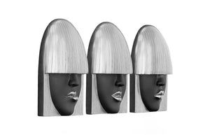 Phillips Collection Fashion Faces Wall Art - Chic Resin Décor Piece With Striking Style To Elevate Your Space Elegantly Black,Silver Resin Ph109382
