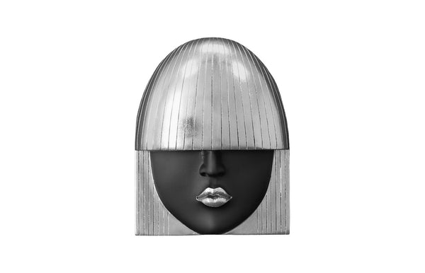 Phillips Collection Fashion Faces Wall Art - Chic Resin Décor Piece With Striking Style To Elevate Your Space Elegantly Black,Silver Resin Ph109382