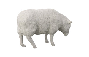 Phillips Collection Sheep Sculpture – Artisan-Crafted Whimsical Decor for Home and Garden, Indoor/Outdoor Accent Piece Gel Coat White PH109682
