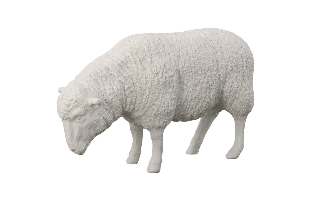 Phillips Collection Sheep Sculpture - Artisan-grade Resin Décor Piece For Whimsical Indoor And Outdoor Accents White Resin Ph109682