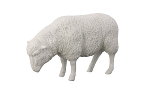 Phillips Collection Sheep Sculpture – Artisan-Crafted Whimsical Decor for Home and Garden, Indoor/Outdoor Accent Piece Gel Coat White PH109682