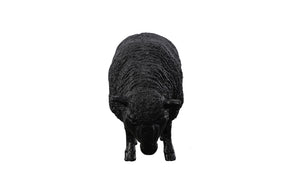 Phillips Collection Sheep Sculpture – Artisan-Crafted Whimsical Decor for Home and Garden, Indoor/Outdoor Accent Piece Gel Coat Black PH109683
