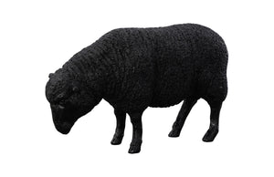Phillips Collection Sheep Sculpture – Artisan-Crafted Whimsical Decor for Home and Garden, Indoor/Outdoor Accent Piece Gel Coat Black PH109683