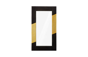 Phillips Collection Scorched Mirror - Stunning Rectangle Design In Black And Gold Leaf, Perfect For Modern Homes Black,Gold Resin Ph110307