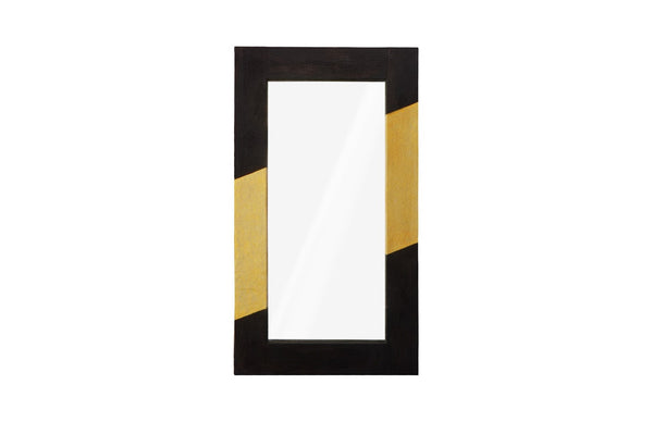 Phillips Collection Scorched Mirror - Stunning Rectangle Design In Black And Gold Leaf, Perfect For Modern Homes Black,Gold Resin Ph110307