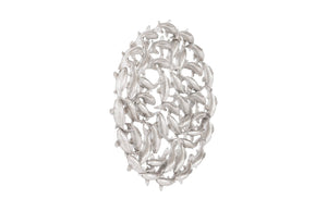 Phillips Collection Koi Wall Art Silver Leaf Sculpture - Elegant Resin Design for Serene Home Décor & Positive Energy PH110308