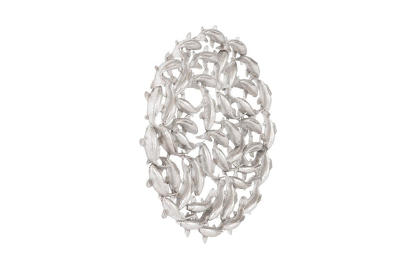 Phillips Collection Koi Wall Art Silver Leaf Sculpture - Elegant Resin Design for Serene Home Décor & Positive Energy PH110308