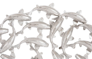 Phillips Collection Koi Wall Art Silver Leaf Sculpture - Elegant Resin Design for Serene Home Décor & Positive Energy PH110308