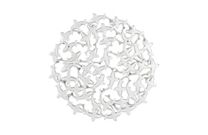 Phillips Collection Koi Wall Art Silver Leaf Sculpture - Elegant Resin Design for Serene Home Décor & Positive Energy PH110308