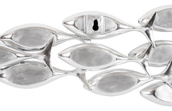 Phillips Collection School Of Fish Wall Art – Playful Dimensional Decor Celebrating Teamwork And Unity For Your Space Silver Resin Ph110576