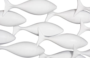 Phillips Collection School Of Fish Wall Art – Playful Dimensional Decor Celebrating Teamwork And Unity For Your Space White Resin Ph110577