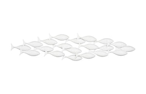 Phillips Collection School Of Fish Wall Art – Playful Dimensional Decor Celebrating Teamwork And Unity For Your Space White Resin Ph110577