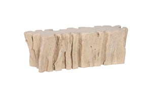 Phillips Collection Freeform Root Bench In Roman Stone Finish - Modern Organic Design For Indoor And Outdoor Spaces Off White Resin Ph110592