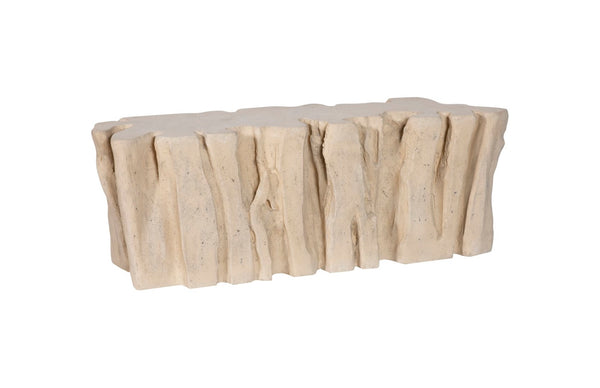 Phillips Collection Freeform Root Bench In Roman Stone Finish - Modern Organic Design For Indoor And Outdoor Spaces Off White Resin Ph110592