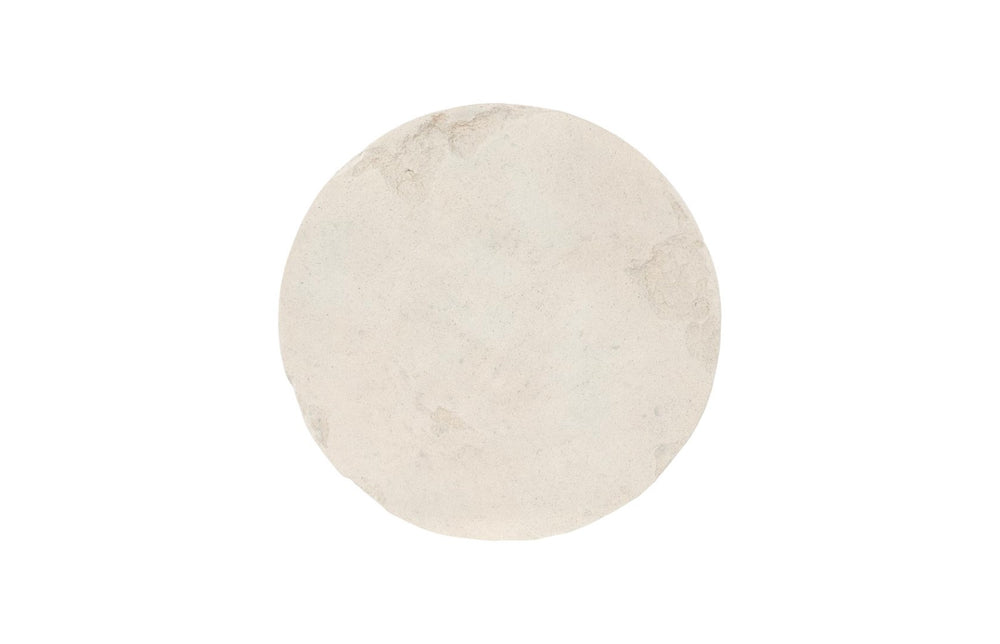 Phillips Collection Formation Side Table - Durable Roman Stone Finish, Weather-resistant Design For Indoor & Outdoor Use Off White Resin Ph111486