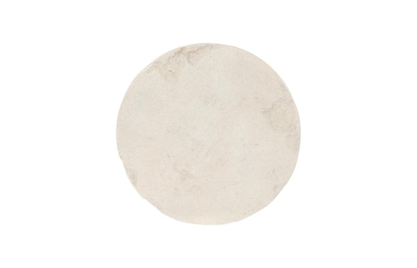 Phillips Collection Formation Side Table - Durable Roman Stone Finish, Weather-resistant Design For Indoor & Outdoor Use Off White Resin Ph111486