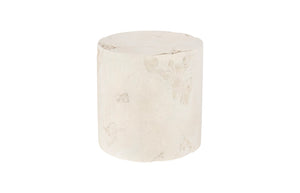 Phillips Collection Formation Side Table - Durable Roman Stone Finish, Weather-resistant Design For Indoor & Outdoor Use Off White Resin Ph111486