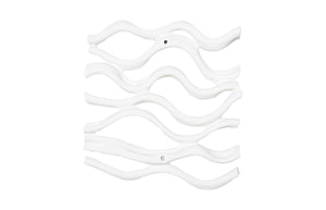 Phillips Collection Vine Wall Tile Set Of 4 - Handcrafted Matte White Nature-inspired Decor For Stylish Interiors White Resin Ph111552
