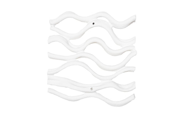 Phillips Collection Vine Wall Tile Set Of 4 - Handcrafted Matte White Nature-inspired Decor For Stylish Interiors White Resin Ph111552