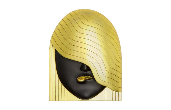 Phillips Collection Fashion Faces Wall Art - Chic Resin Décor Piece With Striking Style To Elevate Your Space Elegantly Black,Gold Resin Ph112030