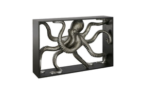 Phillips Collection Octo Console Table With Captivating Octopus Design, Unique Resin Art, Perfect For Stylish Interiors Black,Silver Resin Ph112033