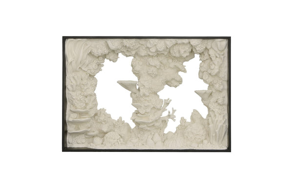 Phillips Collection Reef Framed Console: Stunning Statement Piece To Elevate Contemporary Spaces With Organic Style Off White Resin Ph112035