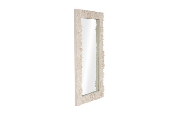 Phillips Collection Reef Mirror - Elegant Full-length Design For A Beachy Rustic Look Or Sophisticated Wall Display Off White Resin Ph112037