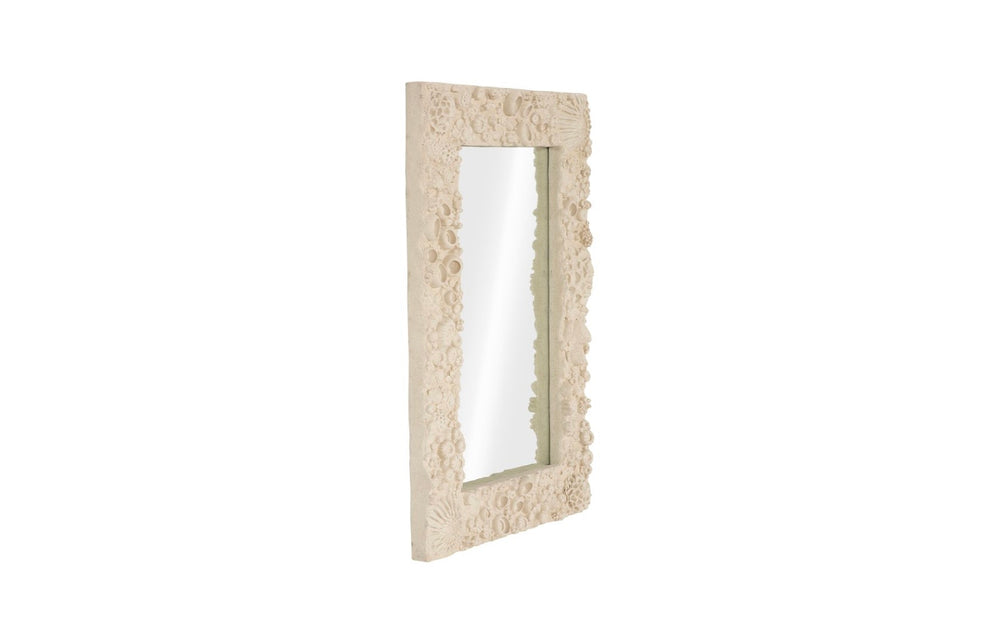 Phillips Collection Reef Mirror - Elegant Full-length Design For A Beachy Rustic Look Or Sophisticated Wall Display Off White Resin Ph112038