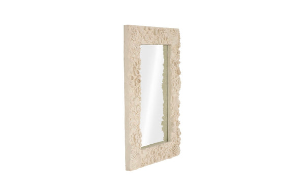 Phillips Collection Reef Mirror - Elegant Full-length Design For A Beachy Rustic Look Or Sophisticated Wall Display Off White Resin Ph112038