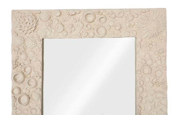 Phillips Collection Reef Mirror - Elegant Full-length Design For A Beachy Rustic Look Or Sophisticated Wall Display Off White Resin Ph112038