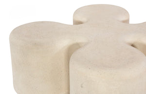 Phillips Collection Clover Coffee Table In Roman Stone – Elegant Artisan Design For Modern And Classic Living Spaces Off White Resin Ph112765