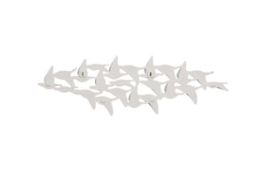 Phillips Collection Flock Of Birds Wall Art - Elegant Matte White Décor For Depth And Dimension In Your Space White Resin,Resin Composite Ph112983