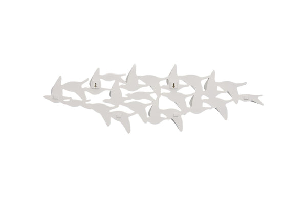 Phillips Collection Flock Of Birds Wall Art - Elegant Matte White Décor For Depth And Dimension In Your Space White Resin,Resin Composite Ph112983