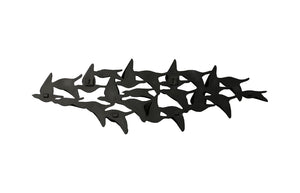 Phillips Collection Flock of Birds Wall Art - Sculptural Home Decor for Dynamic Modern Interiors and Bold Statements Black PH112985