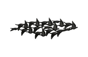 Phillips Collection Flock Of Birds Wall Art, Artisan-grade Resin Décor For Unique Depth And Stylish Migration Theme Black Resin Ph112985