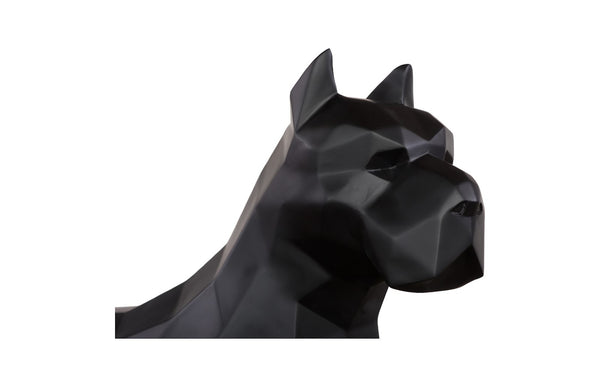 Phillips Collection Pitbull Facet Sculpture in Matte Black - Modern Artisan Design for Bold Home Décor and Statement Art PH112992